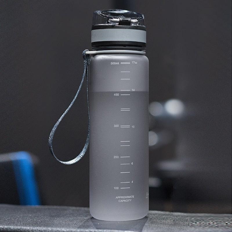 Tritan Sports Water Bottle with Time Marker – Leakproof Fitness Bottle