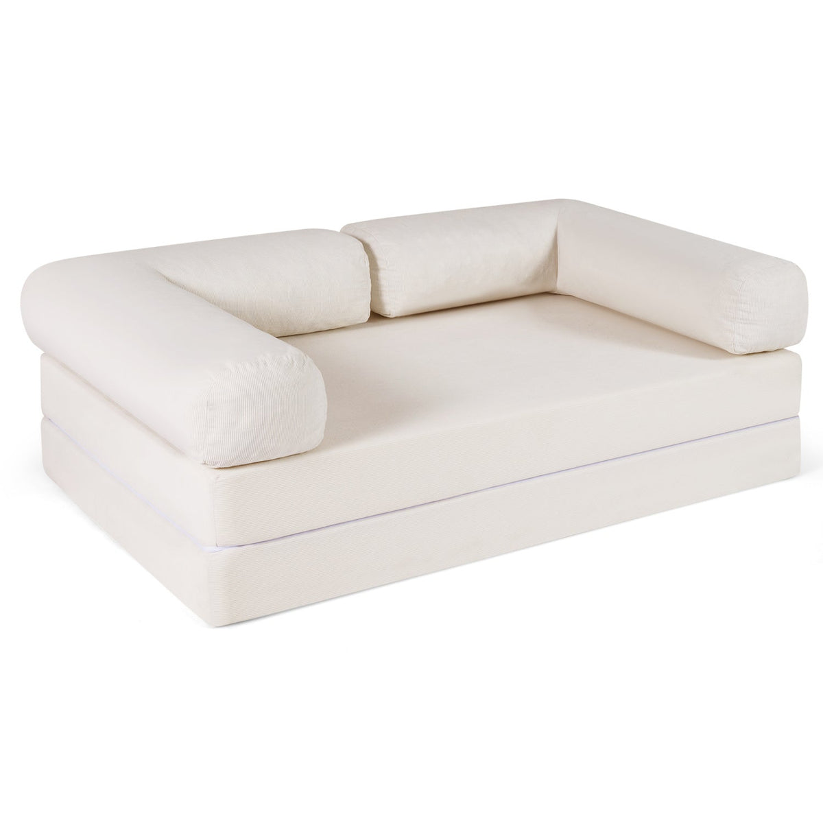 4-in-1 Convertible Folding Sofa Bed with Comfy Corduroy Cover