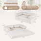 4-in-1 Convertible Folding Sofa Bed with Comfy Corduroy Cover