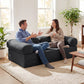 4-in-1 Convertible Folding Sofa Bed with Comfy Corduroy Cover