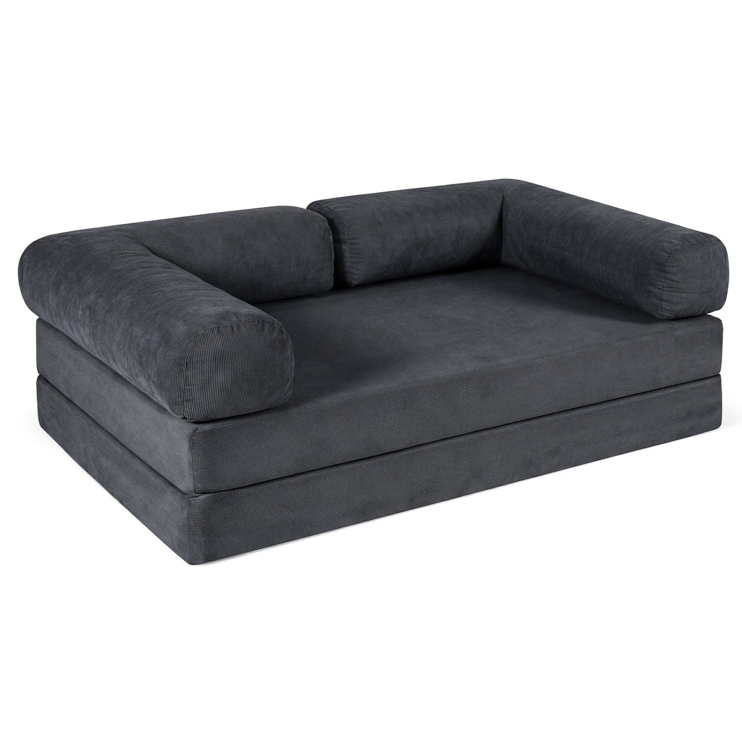 4-in-1 Convertible Folding Sofa Bed with Comfy Corduroy Cover