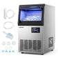 Stainless Steel Spray Ice Maker 80 Lbs Per Day with Clear Hard Ice Machine