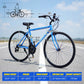 700C Hybrid Bike for Adult with 18-Speed Shimano Drivetrain and Phone Holder
