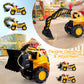 3-in-1 Ride on Excavator Bulldozer Detachable with Engine Sound and Helmet