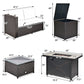 5-Piece Patio Furniture Set with Propane Fire Pit Table