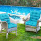 Set of 2 High Back Chair Cushion with Adjustable Height