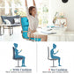 Set of 2 High Back Chair Cushion with Adjustable Height