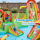 Inflatable Water Park with 3 Slides and Splash Pool
