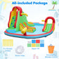Inflatable Water Park with 3 Slides and Splash Pool