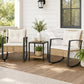 3-Piece Rattan Patio Conversation Set with Rocking Chairs