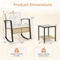3-Piece Rattan Patio Conversation Set with Rocking Chairs