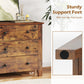 3-Drawer Dresser with Tapered Legs - Rustic Brown