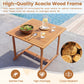 5-Piece Acacia Wood Patio Dining Set for 4 with Armchairs