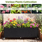 Raised Garden Bed with Wheels - PE Rattan Planter Box