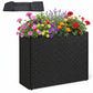 Raised Garden Bed with PE Rattan Wicker and Liner 32"