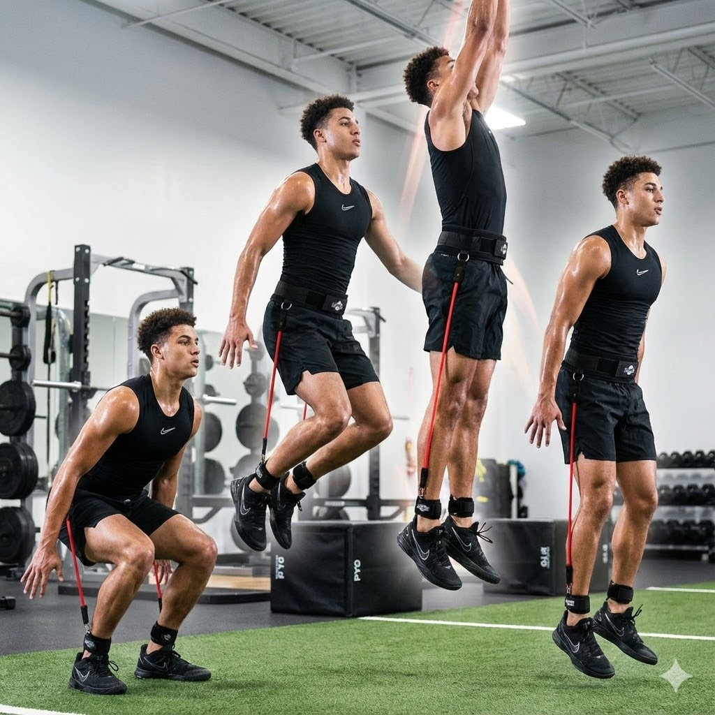Vertical Jump Trainer Resistance Bands – Waist to Heels Training Set
